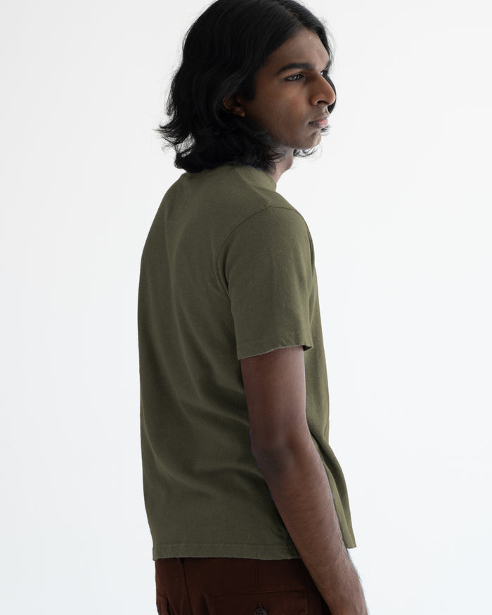 Eat Dust Pocket T Cotton Hemp Litchen