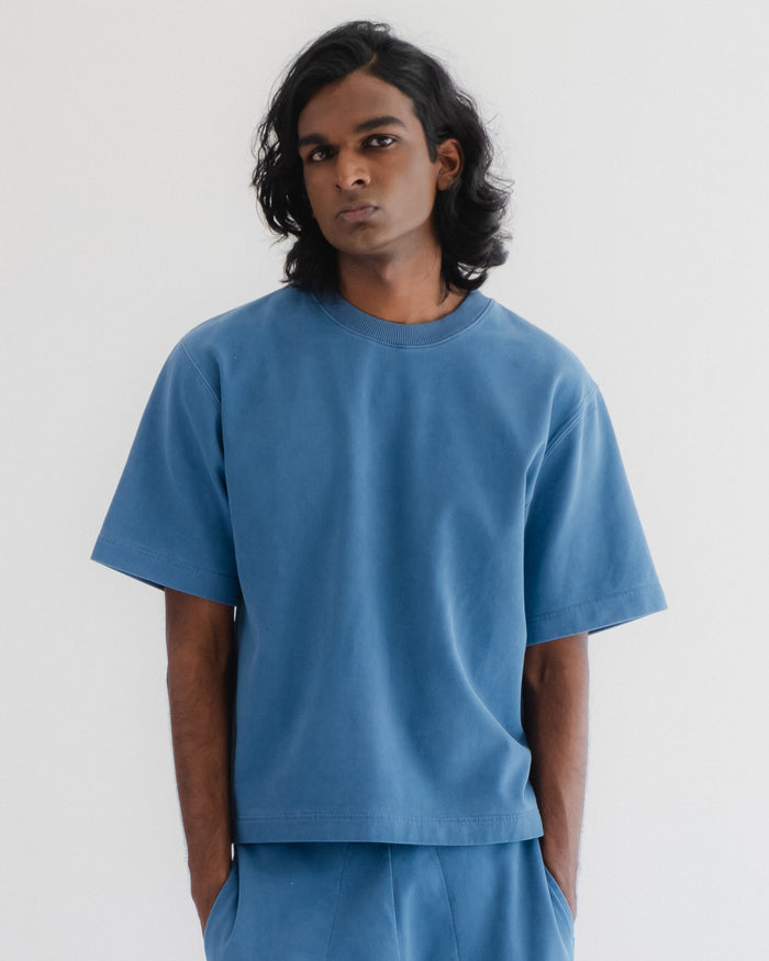 eat dust Power T Twill Jersey Gaz Blue