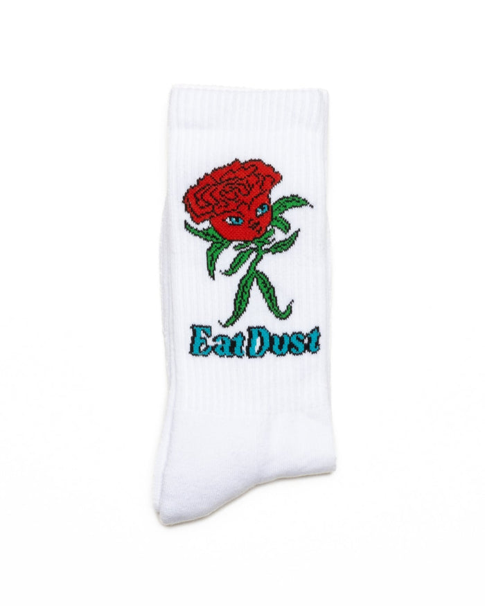 eat dust Rose Socks Cotton White