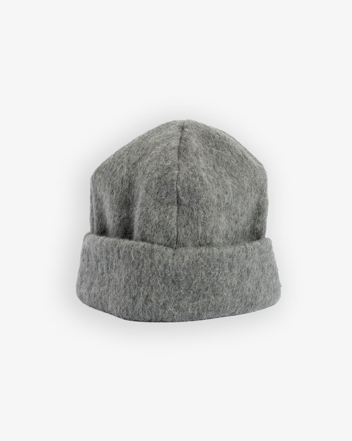 eat dust Skully Hat Mohair Fleece Asphalt