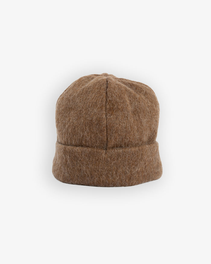 eat dust Skully Hat Mohair Fleece Java Brown
