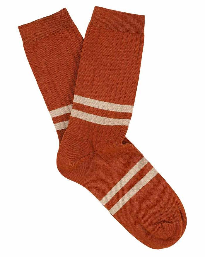 eat dust Stripes Socks Brick/Pink