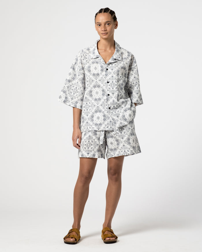 Eat Dust Summer Pyjama Bandana Seersucker White