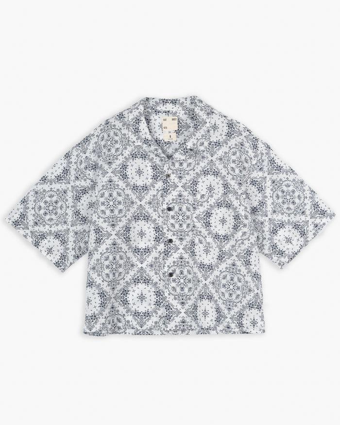 eat dust Summer Pyjama Bandana Seersucker White