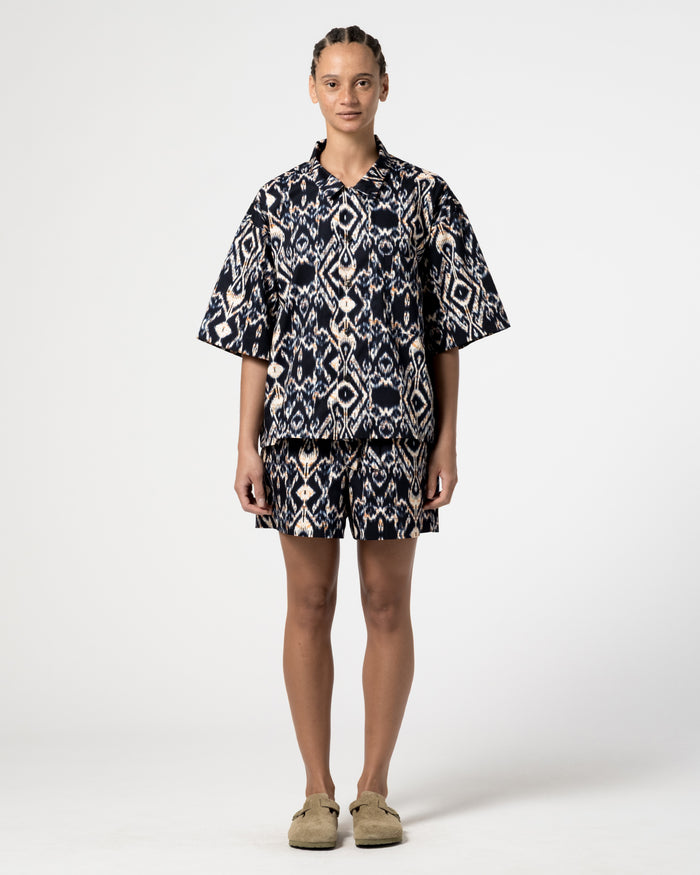 Eat Dust Summer Pyjama Ikat Cotton Indigo