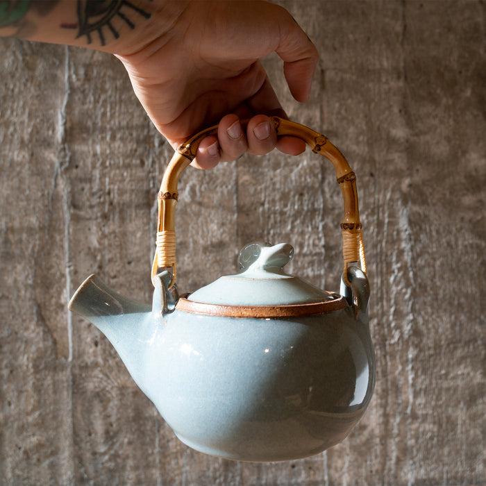 Eat Dust Tea Pot Light Blue Glazing