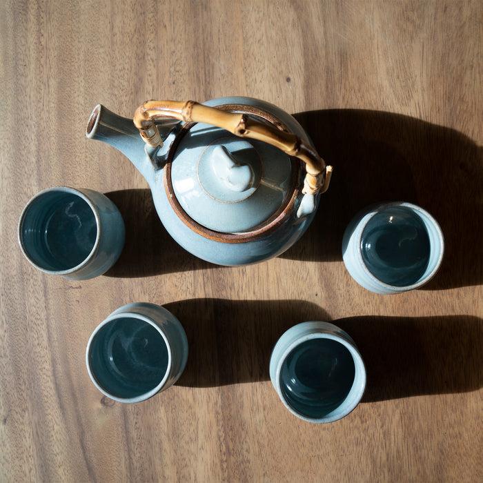 Eat Dust Tea Pot Light Blue Glazing