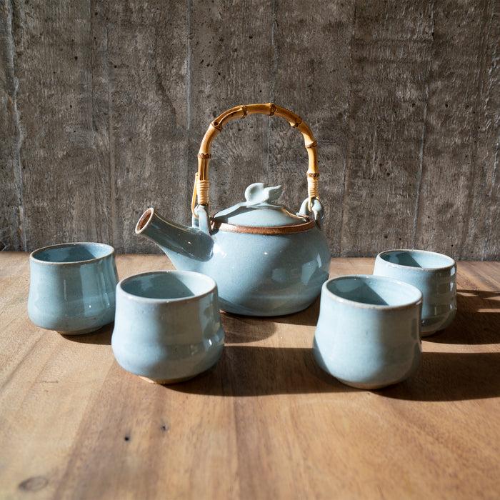 Eat Dust Tea Pot Light Blue Glazing