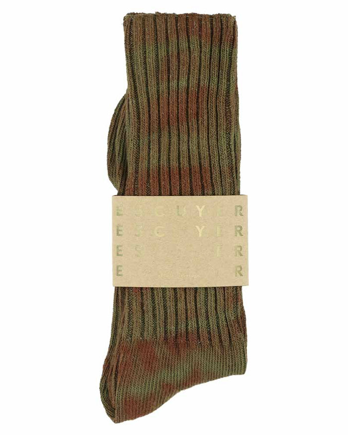 Eat Dust Tie Dye Socks Brown/Green