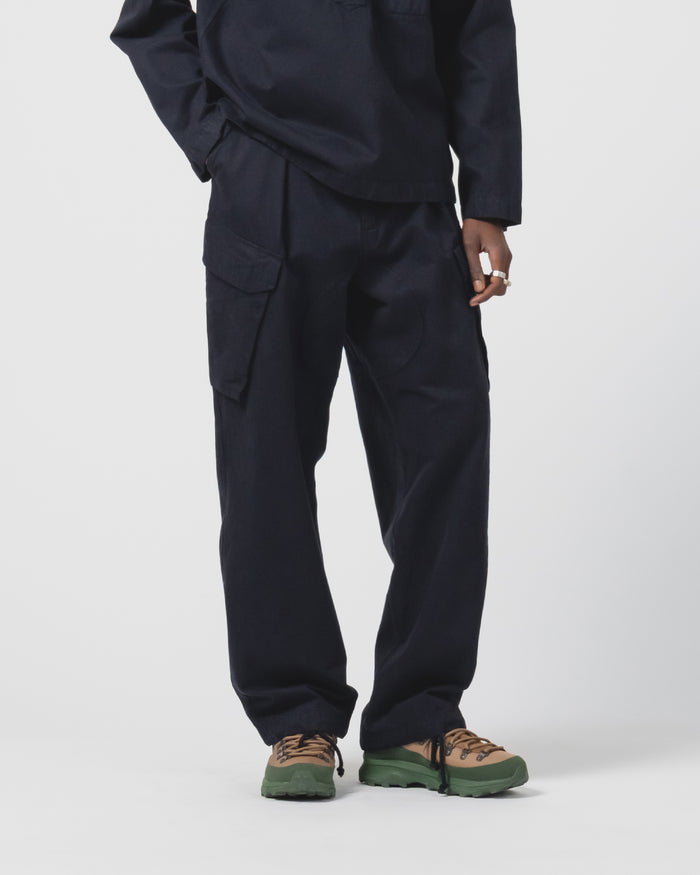 eat dust Trooper Pants Gabardine Satin Inkt