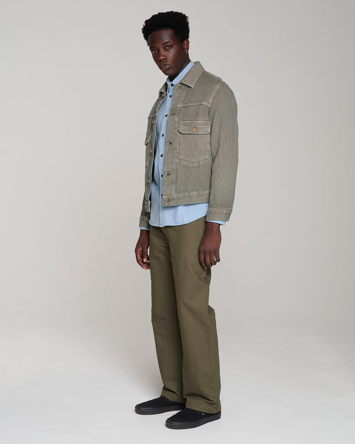 Eat Dust Type Dust Jacket A-Gi Cotton Grape Leaf