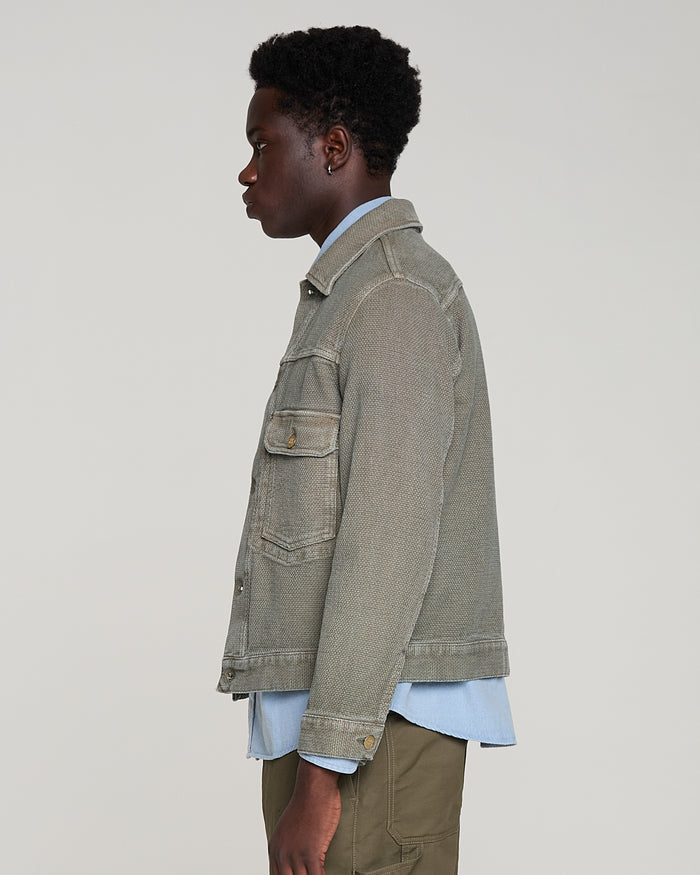 Eat Dust Type Dust Jacket A-Gi Cotton Grape Leaf