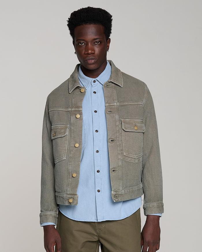 eat dust Type Dust Jacket A-Gi Cotton Grape Leaf