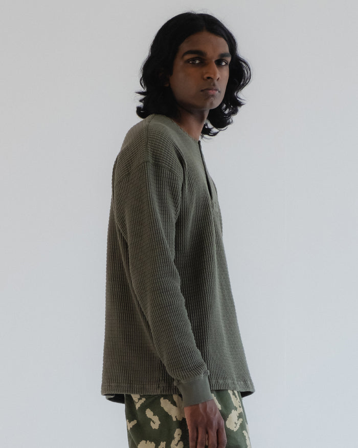 Eat Dust Venice Sweat Heavy Waffle Cotton Litchen