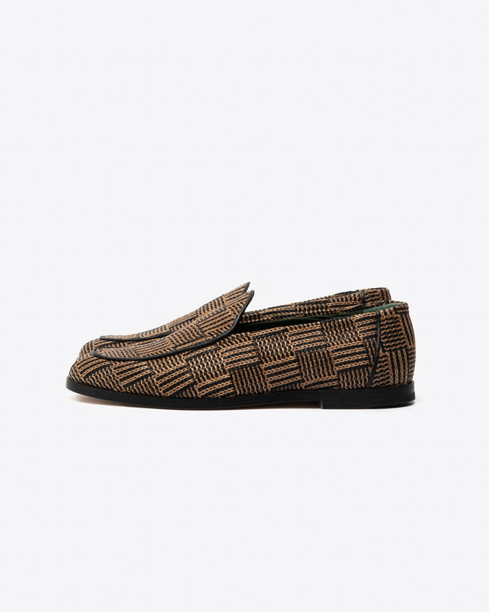 Eat Dust Vinny's Belgee Loafer Brown Raffia