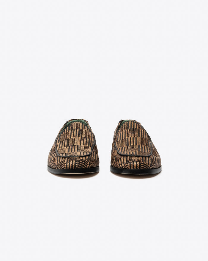 Eat Dust Vinny's Belgee Loafer Brown Raffia