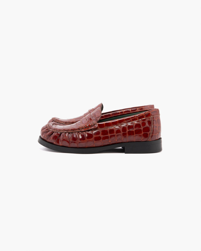 eat dust Vinny's Ogee Glossy Croco Brown