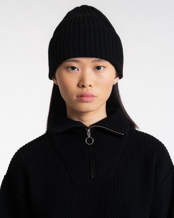 Eat Dust Wool Cashmere Beanie Black
