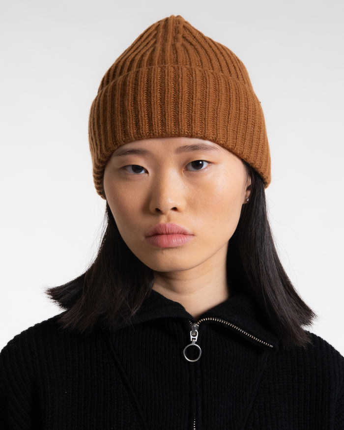 eat dust Wool Cashmere Beanie Capuccino