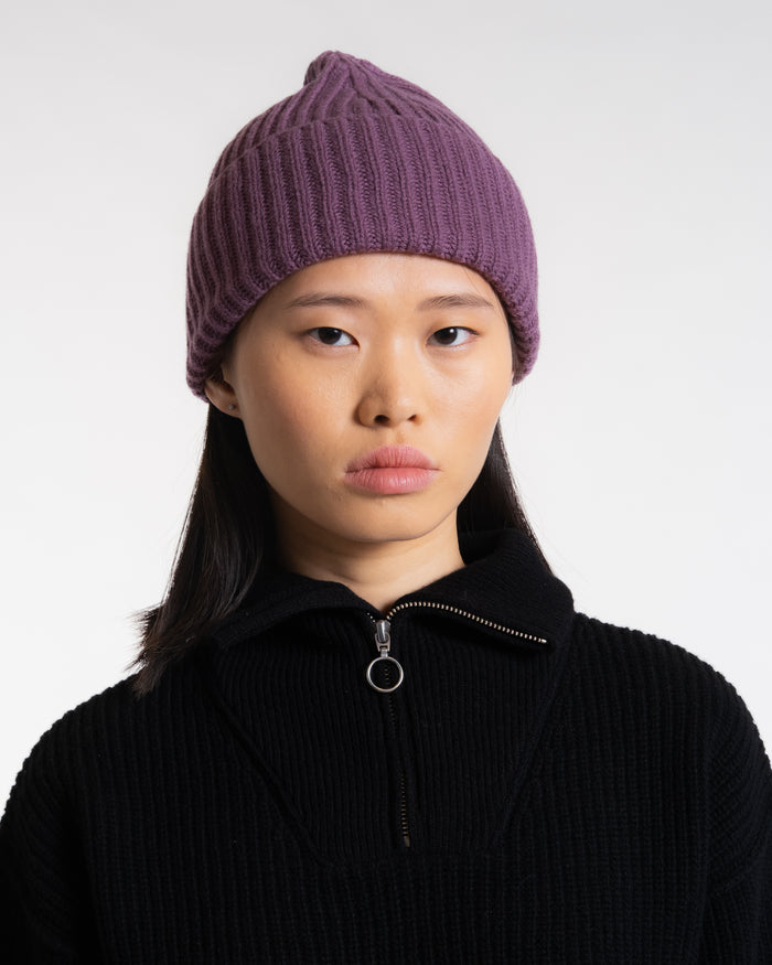 Eat Dust Wool Cashmere Beanie Lavender