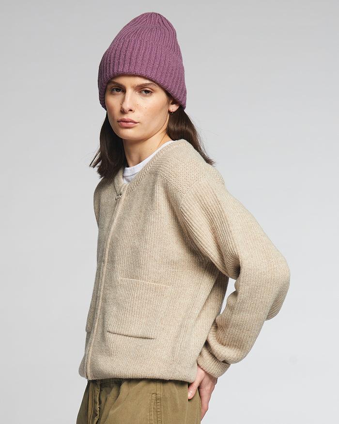 Eat Dust Wool Cashmere Beanie Lavender