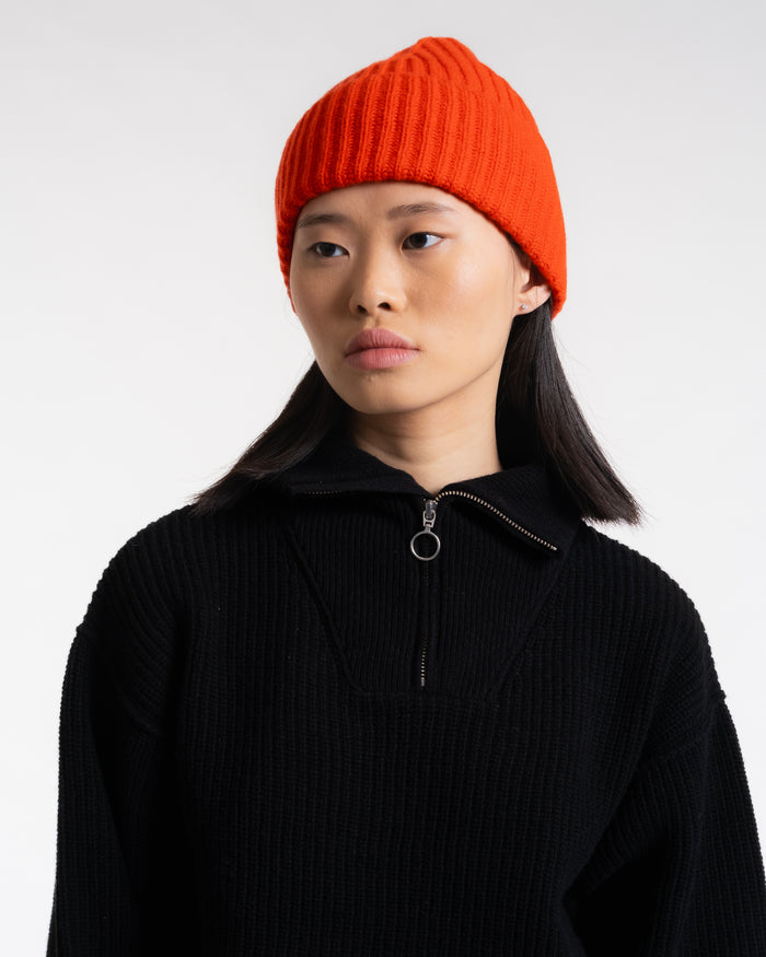 Eat Dust Wool Cashmere Beanie Orange
