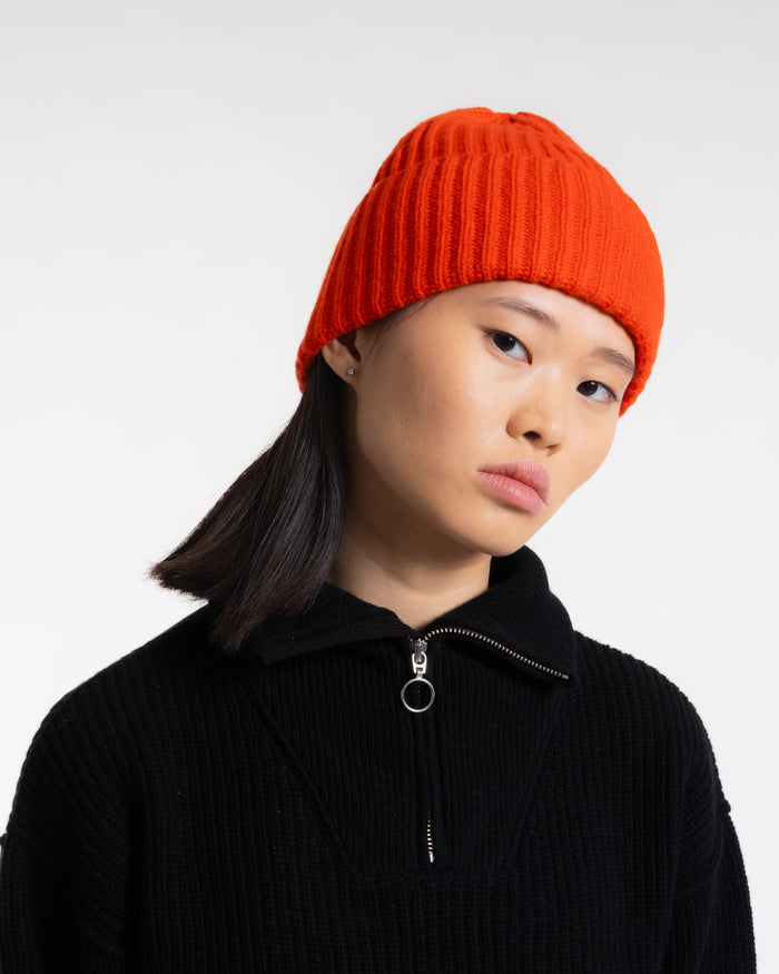 Eat Dust Wool Cashmere Beanie Orange