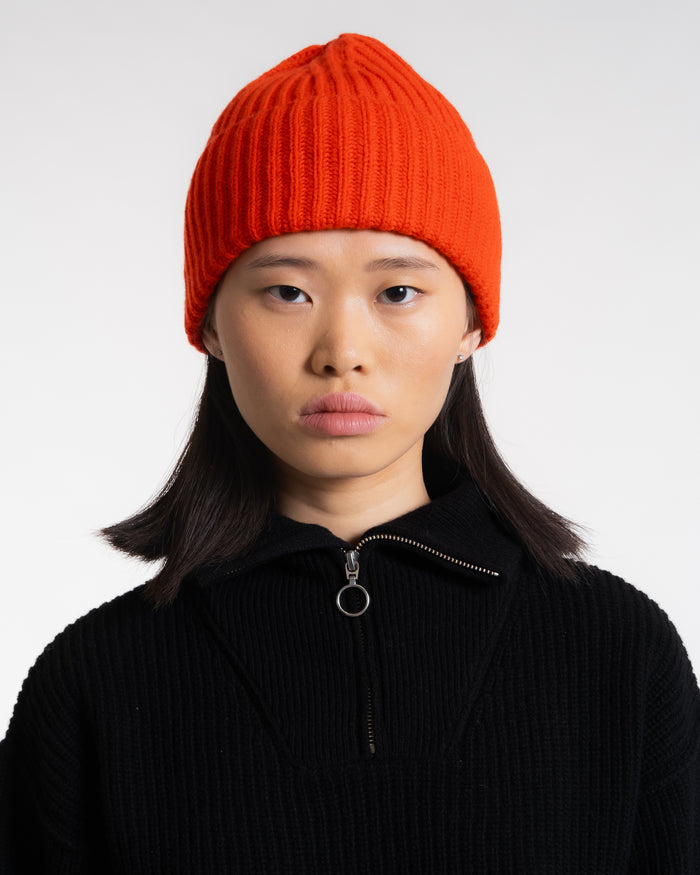 Eat Dust Wool Cashmere Beanie Orange