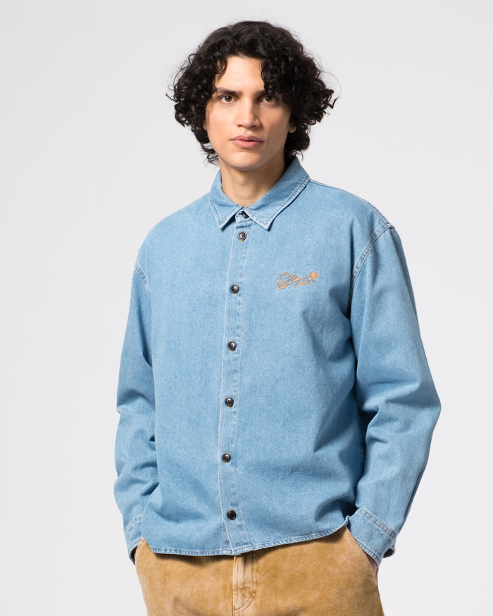 eat dust Workshirt Delhi Denim Blue/Bleached