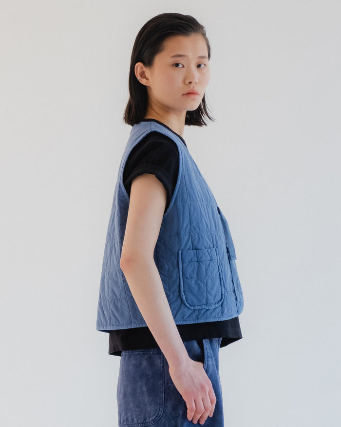 Eat Dust G.o.D Life Vest Cotton Quilt Infinity Blue