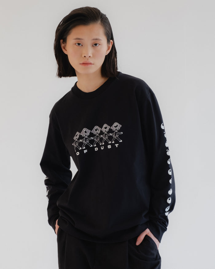 eat dust G.o.D Mushroom Long Sleeve T Basic Jersey Black