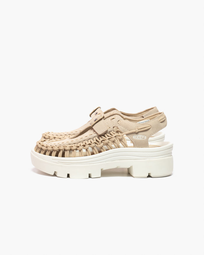 Eat Dust KEEN Uneek Platform Mary Jane : Safari/Star White