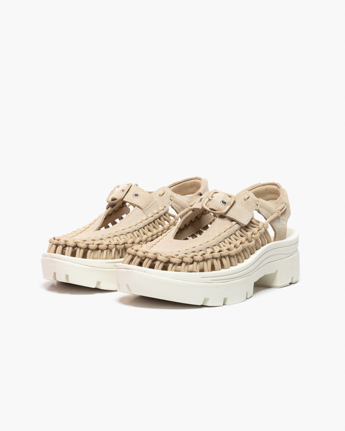 eat dust KEEN Uneek Platform Mary Jane : Safari/Star White