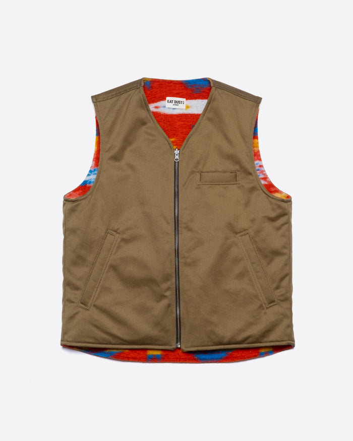eat dust Ltd. Edition Deck Vest Joshua Wool Drap/Red