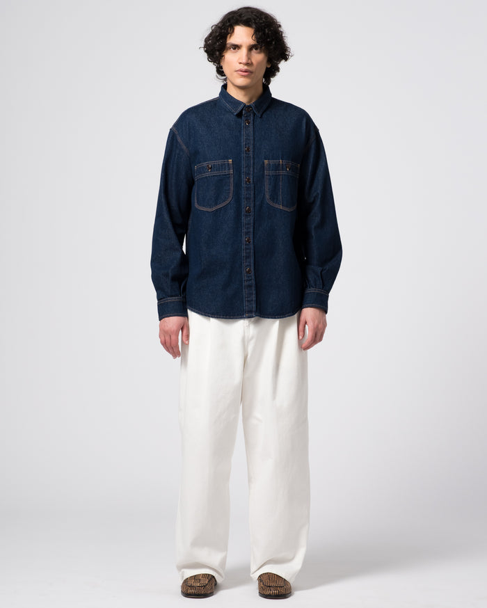 Eat Dust Mechanic Shirt Delhi Denim Blue/Stone Wash