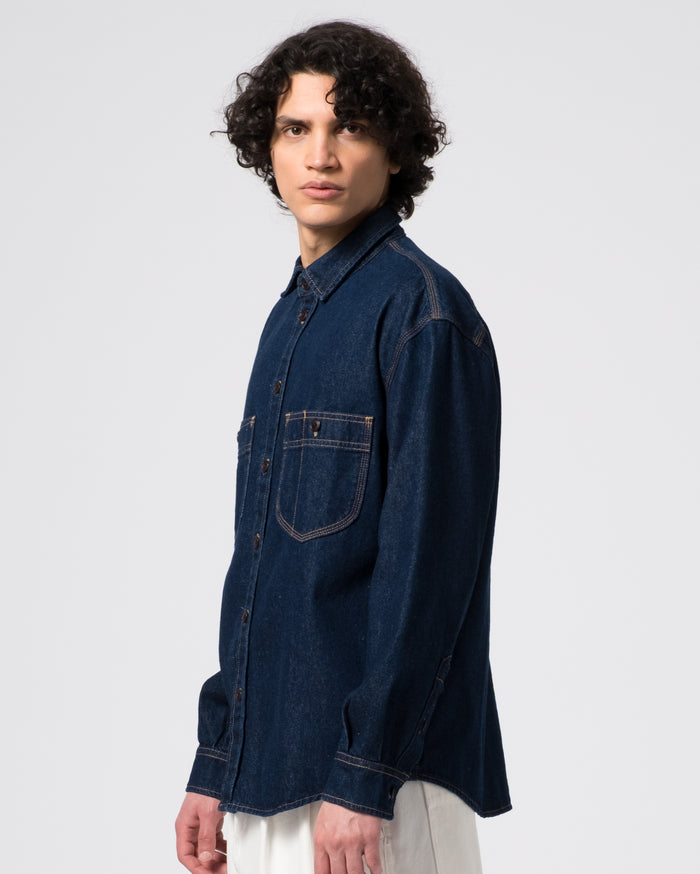 Eat Dust Mechanic Shirt Delhi Denim Blue/Stone Wash