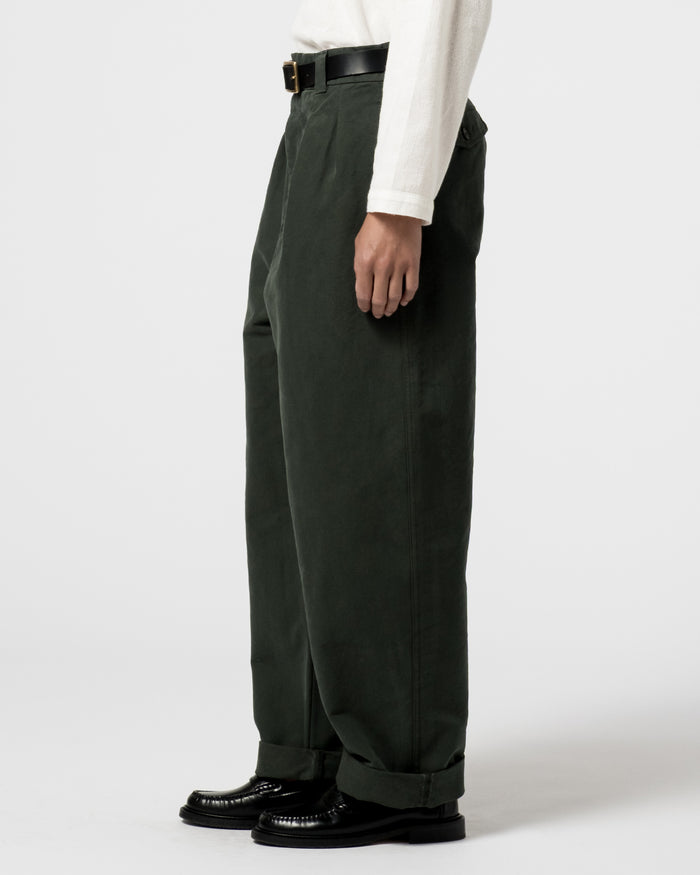 Eat Dust Officer Chino Nebraska Cotton Forest Green