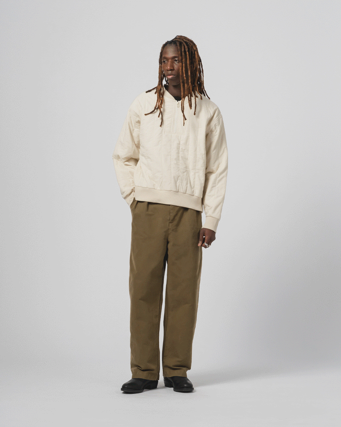 Eat Dust Officer Chino Nebraska Cotton Fossil Green