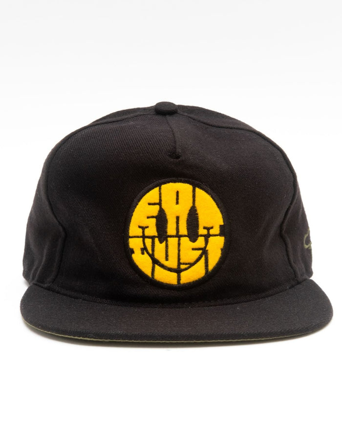 eat dust T.A.C. x Eat Dust Smilie Canvas Cotton Black