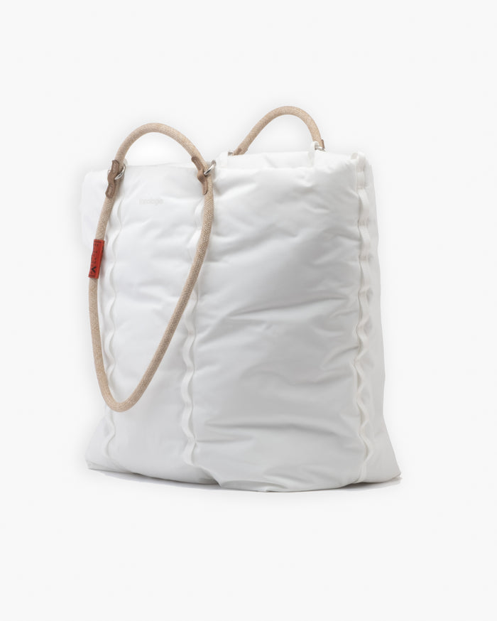 Eat Dust Topologie Cloud Tote Marshmallow + 10mm Rope Loop Coffee Melange