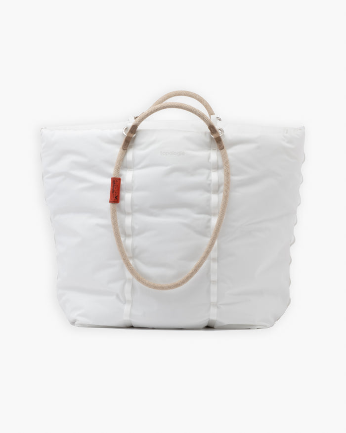 eat dust Topologie Cloud Tote Marshmallow + 10mm Rope Loop Coffee Melange