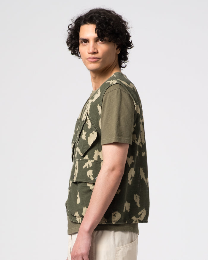 Eat Dust Tropical Vest Cloud Camo Mesh Light Green/Off White