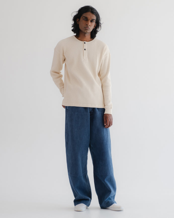 Eat Dust Venice Sweat Heavy Waffle Cotton Off-White