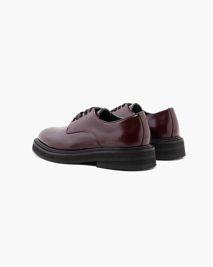 Eat Dust Vinny's Officer Derbee Polido Leather Burgundy