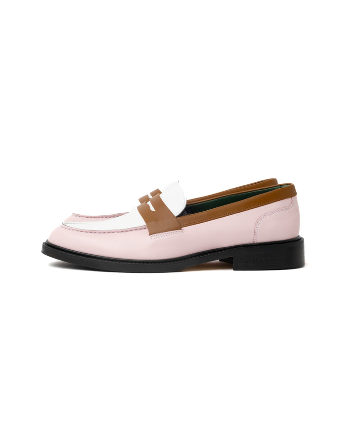 Eat Dust Vinny's Townee Tri-Tone Penny Loafer Leather Pink