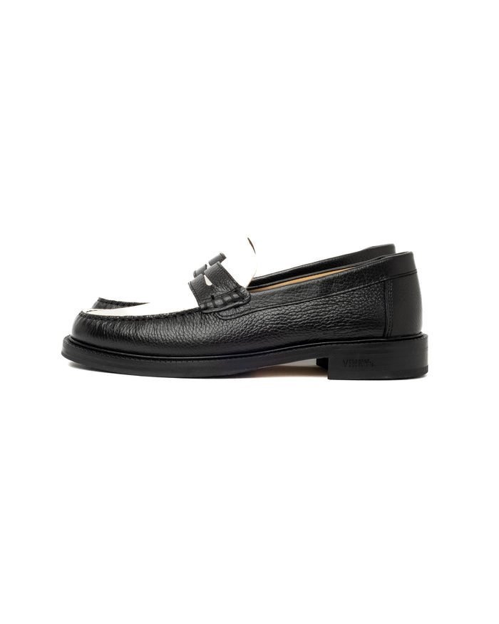 Eat Dust Vinny's Yardee Mocassin Loafer Grain Leather Black/White Crust