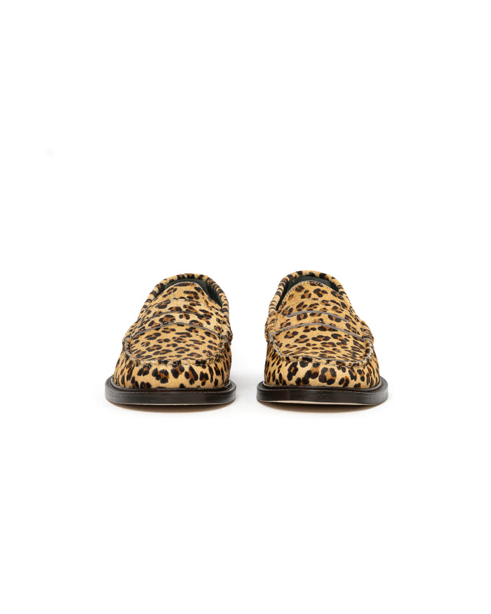 Eat Dust Vinny's Yardee Mocassin Loafer Pony Hair Leopard