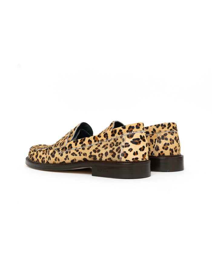 Eat Dust Vinny's Yardee Mocassin Loafer Pony Hair Leopard