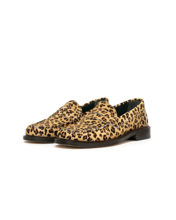eat dust Vinny's Yardee Mocassin Loafer Pony Hair Leopard