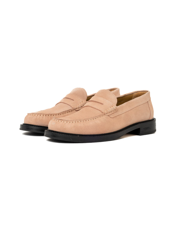 eat dust Vinny's Yardee Mocassin Loafer Suede Dusty Rose
